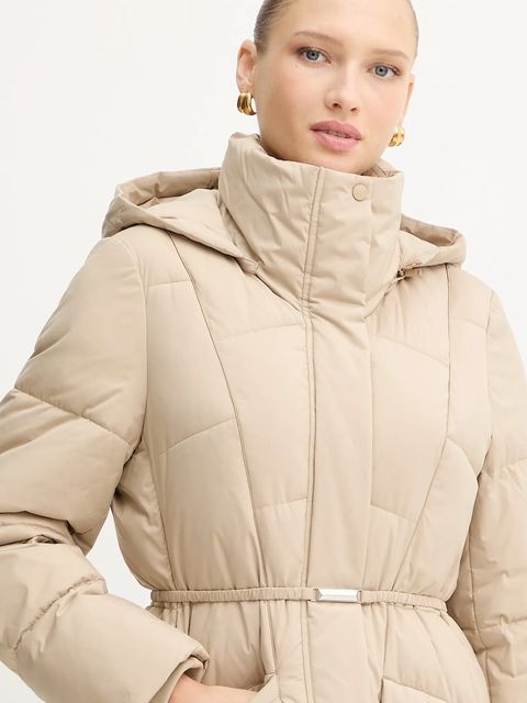 BOSS kurtka kolor beżowy zimowa 50546844