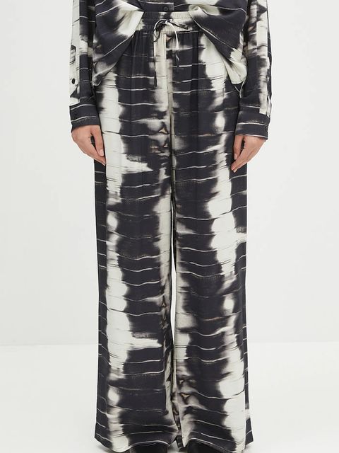 Samsoe Samsoe spodnie Saneem damskie kolor czarny szerokie high waist F24100163 - zdjęcie produktu nr 1