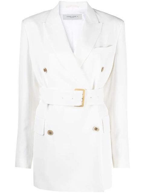 Golden Goose double-breasted belted blazer - White - zdjęcie produktu nr 1