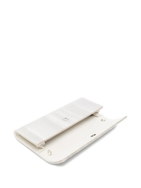 Jimmy Choo ribbed clutch bag - White