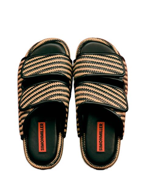Simon Miller Raffia Cro striped sandals - Neutrals - zdjęcie produktu nr 2