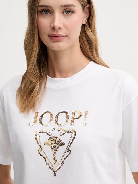 Joop! t-shirt bawełniany damski kolor biały 30047768