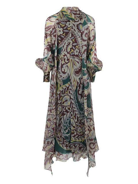 ETRO paisley-print silk dress - Green - zdjęcie produktu nr 2