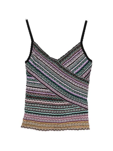Missoni striped wrap tank top - Purple - zdjęcie produktu nr 1