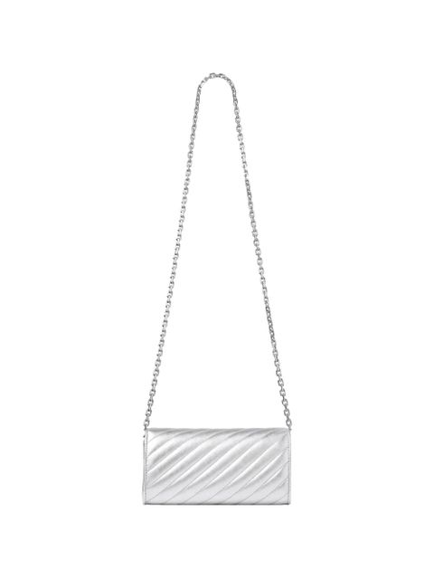 Jimmy Choo Quilted chain mini bag - Silver - zdjęcie produktu nr 2