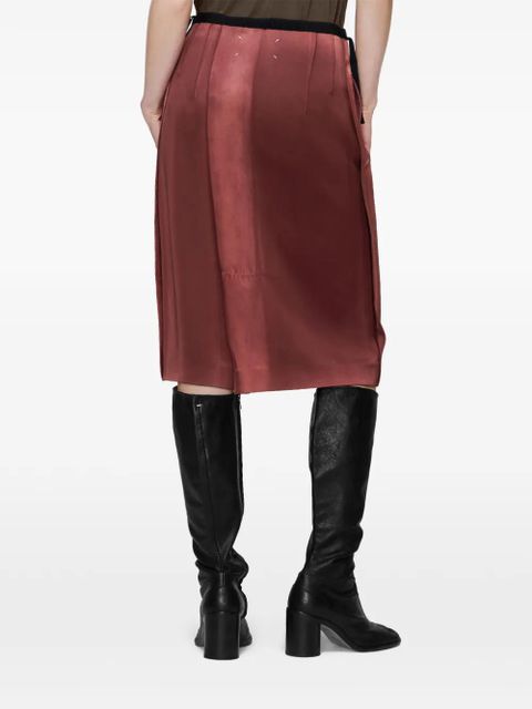 Maison Margiela satin midi skirt - Red