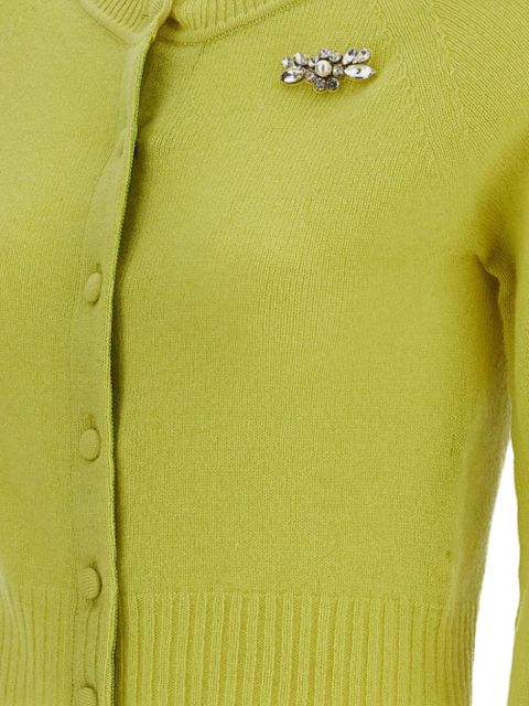 Simone Rocha crystal-detail cardigan - Green