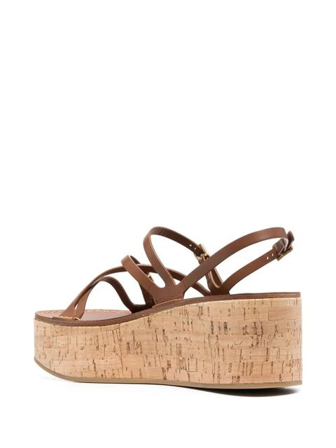 Tod's strap-detail platform sandals - Brown - zdjęcie produktu nr 2