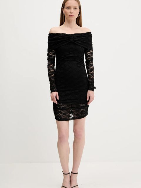 Answear.LAB sukienka kolor czarny mini dopasowana