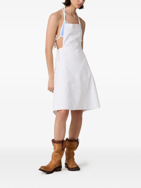 Miu Miu poplin apron mini dress - White - zdjęcie produktu nr 2