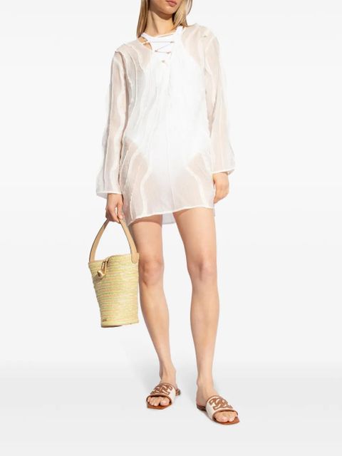 Cult Gaia Shemariah wave-pattern cover-up dress - White