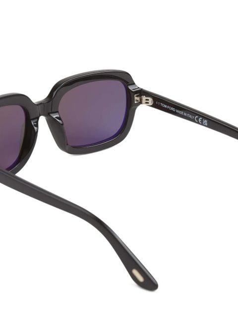TOM FORD geometric-frame sunglasses - Black