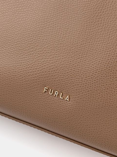 Furla torebka skórzana Tonie Mini Hobo kolor brązowy WE00877 A.0023 4489S