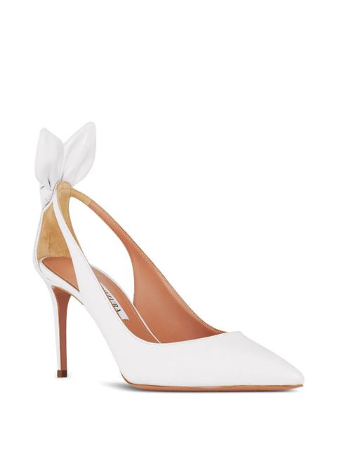 Aquazzura 85mm Bow Tie pumps - White - zdjęcie produktu nr 2