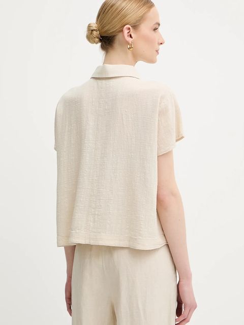 United Colors of Benetton bluzka damska kolor beżowy gładka 5ONVDQ0BQ