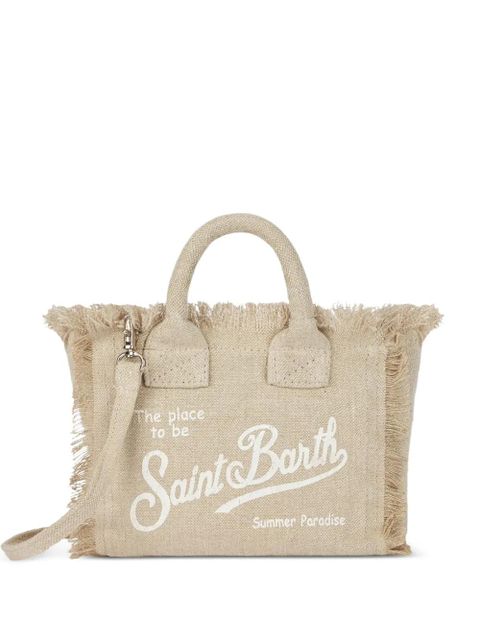 MC2 Saint Barth fringed logo-detail shoulder bag - Neutrals - zdjęcie produktu nr 1