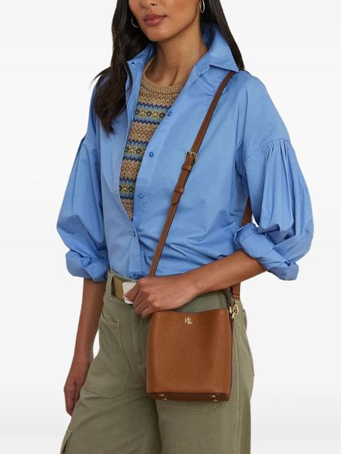 Lauren Ralph Lauren small Reese logo bucket bag - Brown