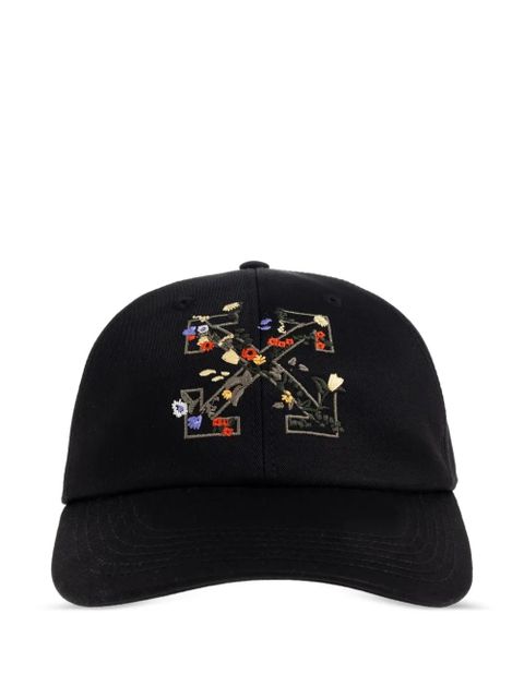 Off-White floral-embroidered baseball cap - Black - zdjęcie produktu nr 1