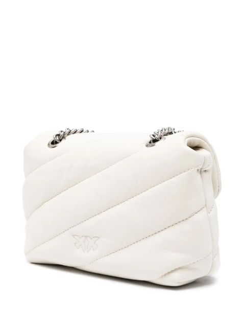 PINKO Baby Love quilted leather shoulder bag - White