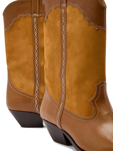 ISABEL MARANT suede panel boots - Brown