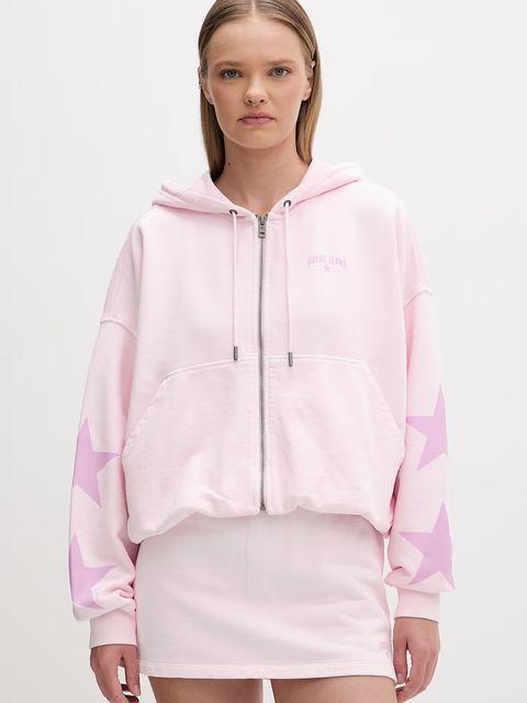 Guess Jeans bluza rozpinana z kapturem damska bawełniana - zdjęcie produktu nr 2