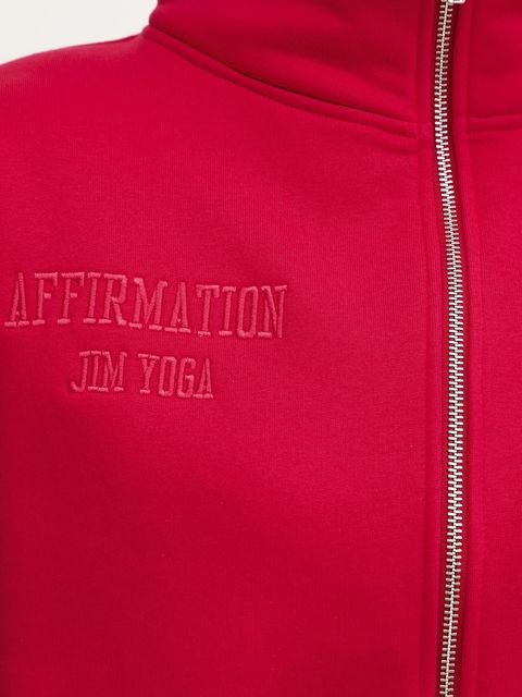 JOYINME bluza do jogi Zip Flow damska kolor czerwony gładka Zip.Flow