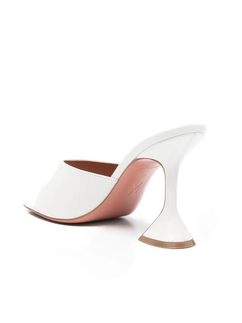 Amina Muaddi Lupita square-toe heeled sandals - White