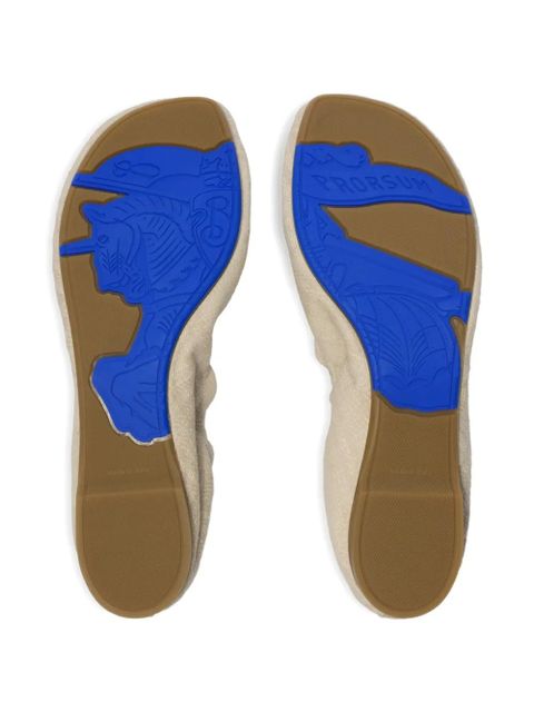 Burberry checked ballet flats - Neutrals