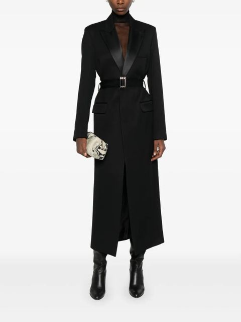 Victoria Beckham shawl-lapel slit coat - Black - zdjęcie produktu nr 2