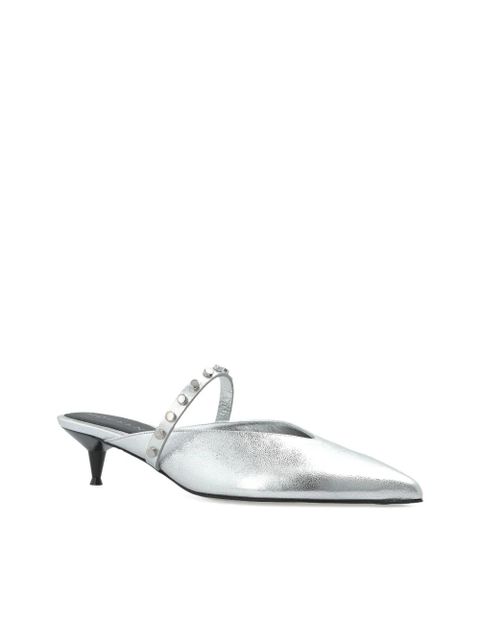 Alexander McQueen leather heeled pumps - Silver - zdjęcie produktu nr 2
