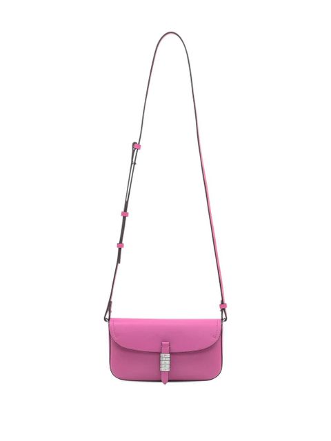 PINKO letter detail saddle flat cross body bag