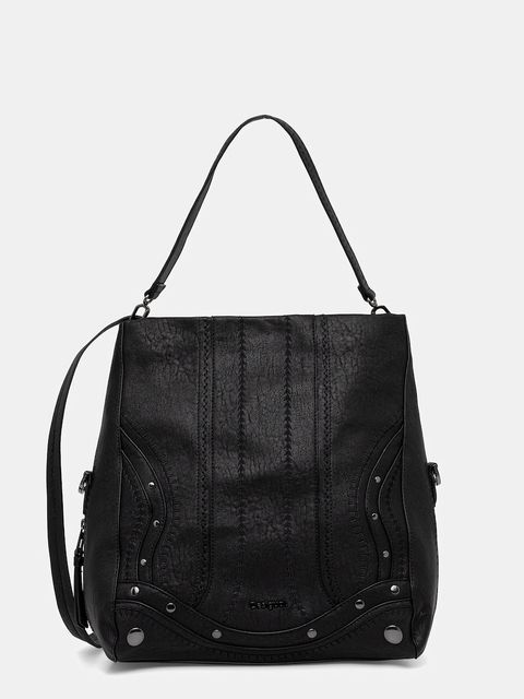 Desigual torebka EMBRO PATCH LOVERTY B kolor czarny 25WAXPAA - zdjęcie produktu nr 1