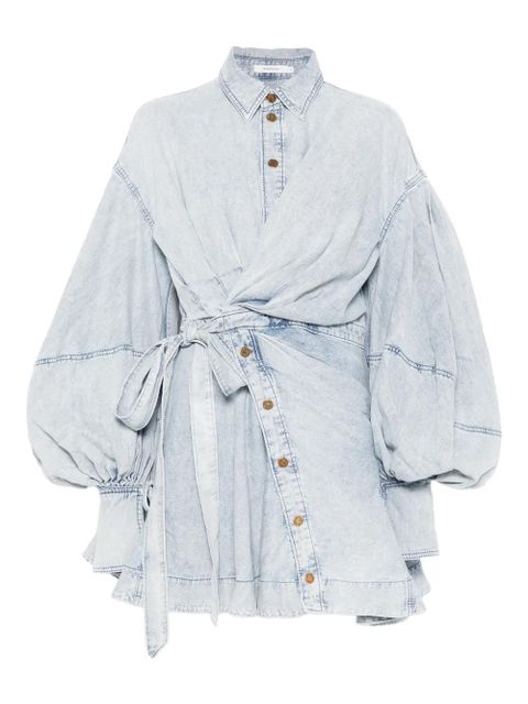 ZIMMERMANN buttoned wrap mini dress - Blue - zdjęcie produktu nr 1
