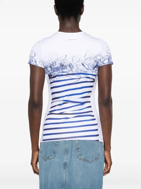 Jean Paul Gaultier trompe l'oeil-print T-shirt - White