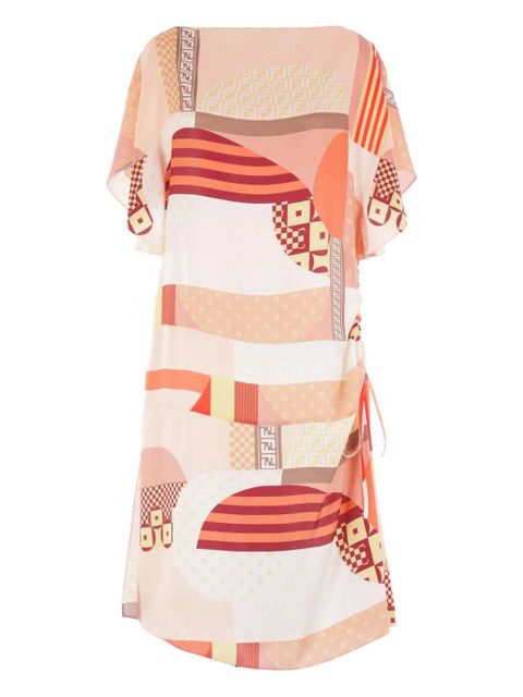 FENDI abstract-print mini dress - Neutrals - zdjęcie produktu nr 1