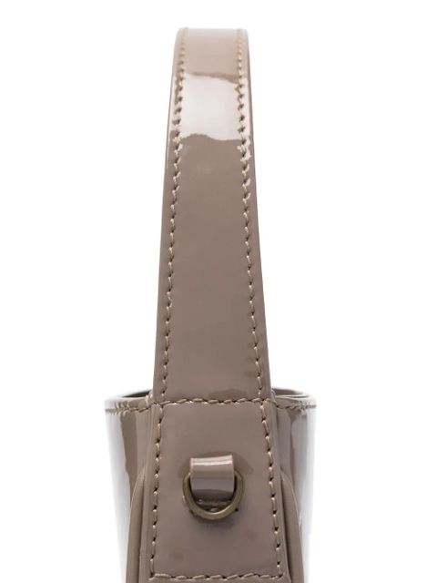 Blumarine crystal-embellished logo mini bag - Brown