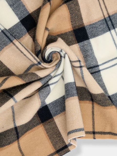 Barbour szalik damski kolor brązowy wzorzysty LSC0426