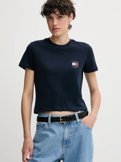 Tommy Jeans t-shirt bawełniany damski kolor granatowy DW0DW21423 - zdjęcie produktu nr 2