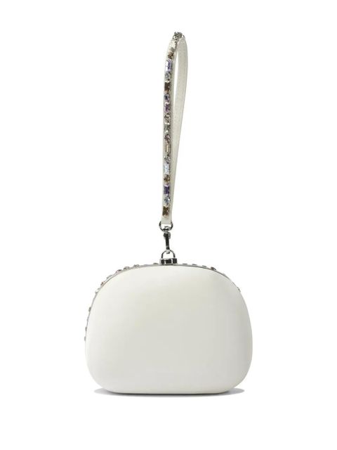 Self-Portrait crystal-embellished clutch bag - White - zdjęcie produktu nr 2