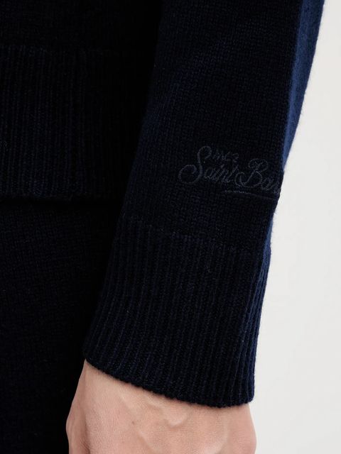 MC2 Saint Barth sweter wełniany damski kolor granatowy EZE0003