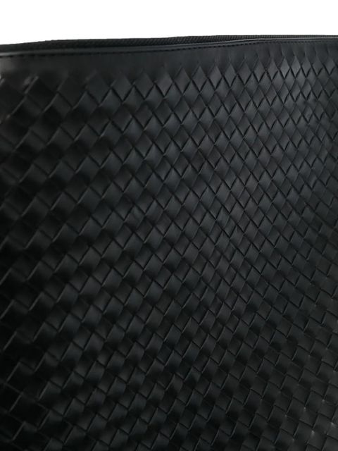 DRAGON DIFFUSION woven leather clutch bag - Black