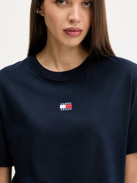 Tommy Jeans t-shirt bawełniany damski kolor granatowy DW0DW22202 - zdjęcie produktu nr 2
