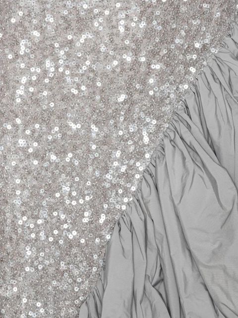 ROTATE BIRGER CHRISTENSEN sequin ruffled asymmetric dress - Grey