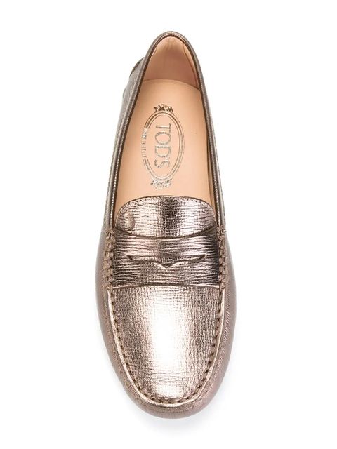 Tod's metallic loafers - Brown
