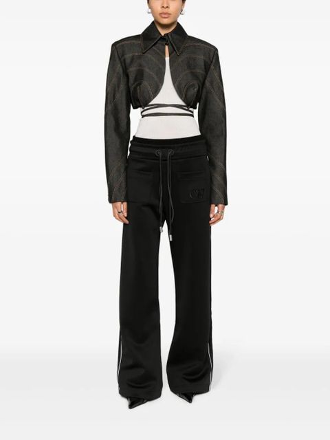Off-White elasticated-waist cotton track pants - Black - zdjęcie produktu nr 2