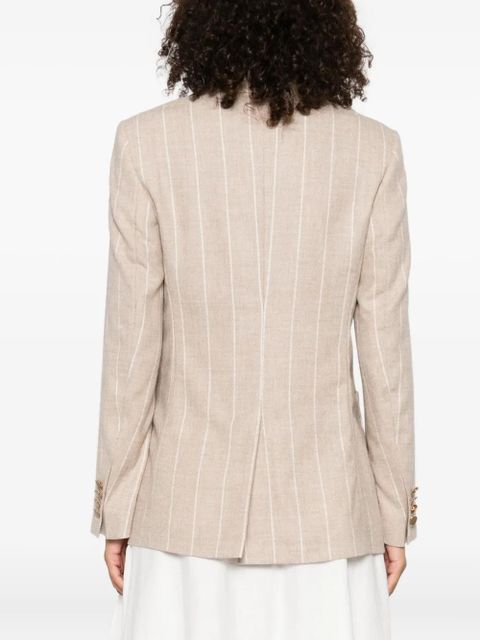 Max Mara striped double-breasted blazer - Neutrals