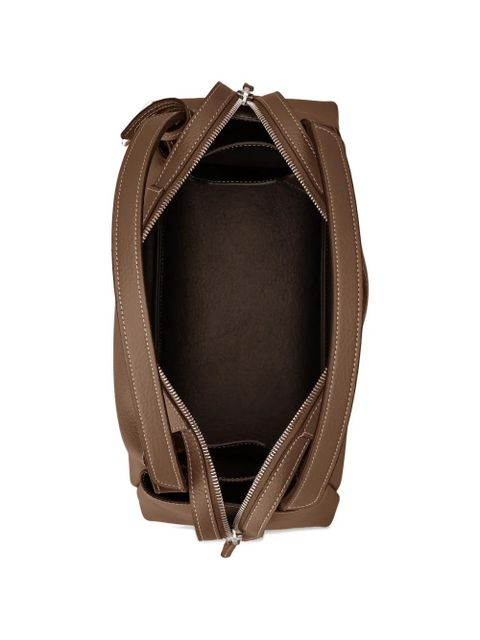 Tod's logo zip tote bag - Brown