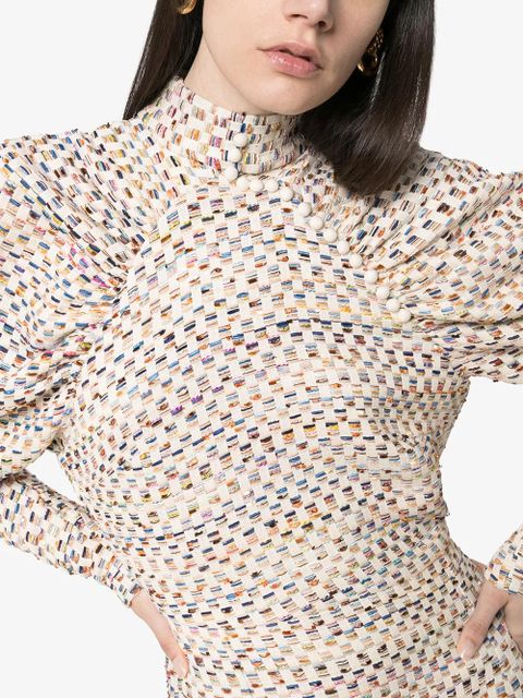 ROTATE BIRGER CHRISTENSEN Kim pouf-sleeve mini dress - White - zdjęcie produktu nr 2