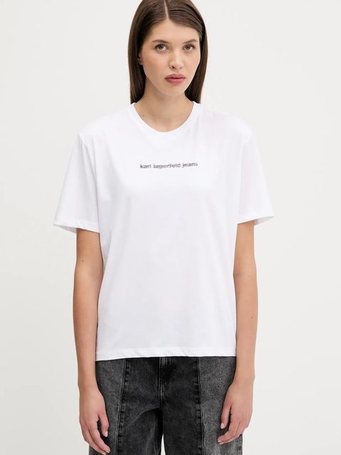 Karl Lagerfeld Jeans t-shirt damskie kolor biały A3W17039 - zdjęcie produktu nr 1