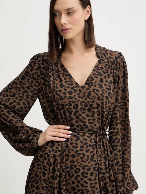 Guess sukienka WANDA kolor brązowy mini prosta W5BK51 WGLA2